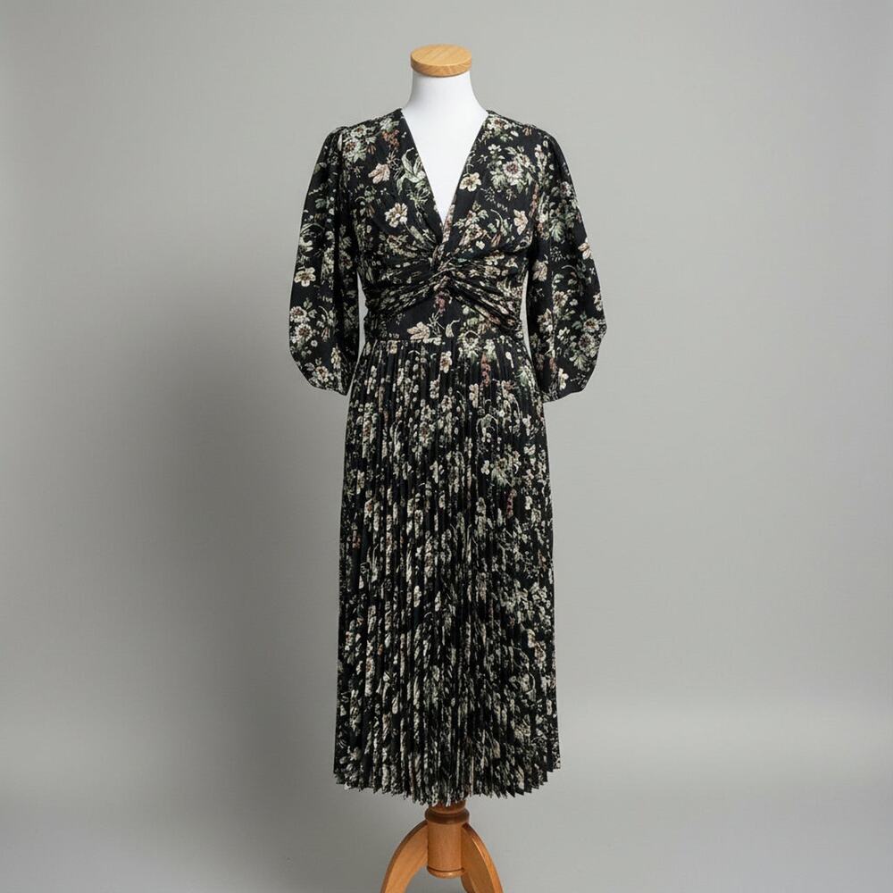 Elie Tahari black and olive floral dress, size 6, NEW WITH TAGS!